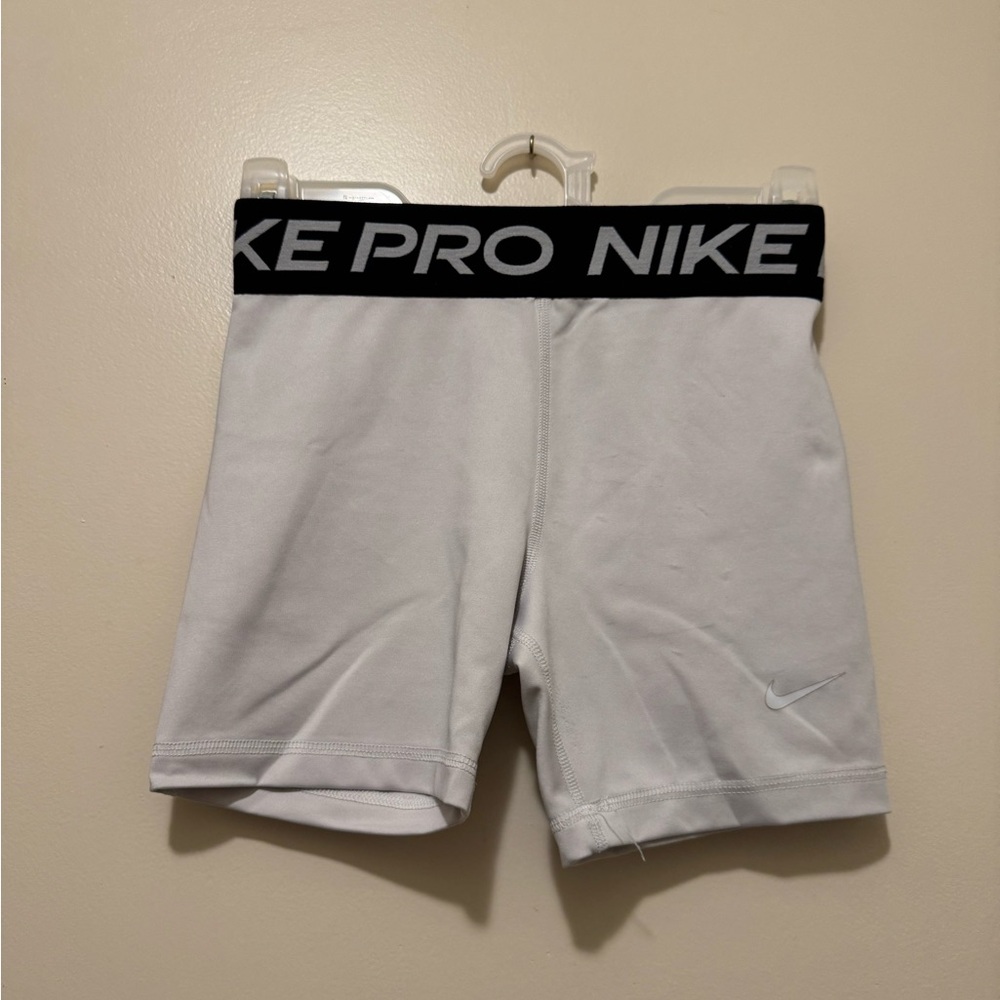 Nike Pro Dri-FIT White Spandex with Black Waistband